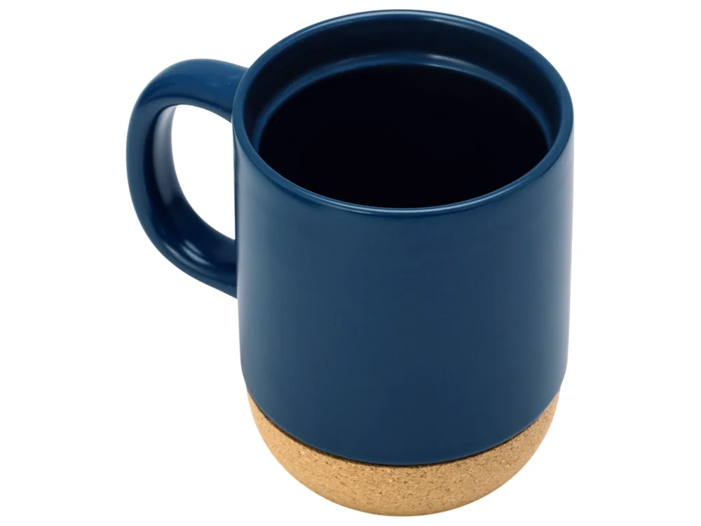 Кружка с пробковым дном и крышкой Denpasar бензиновый синий 400 мл - фото 4