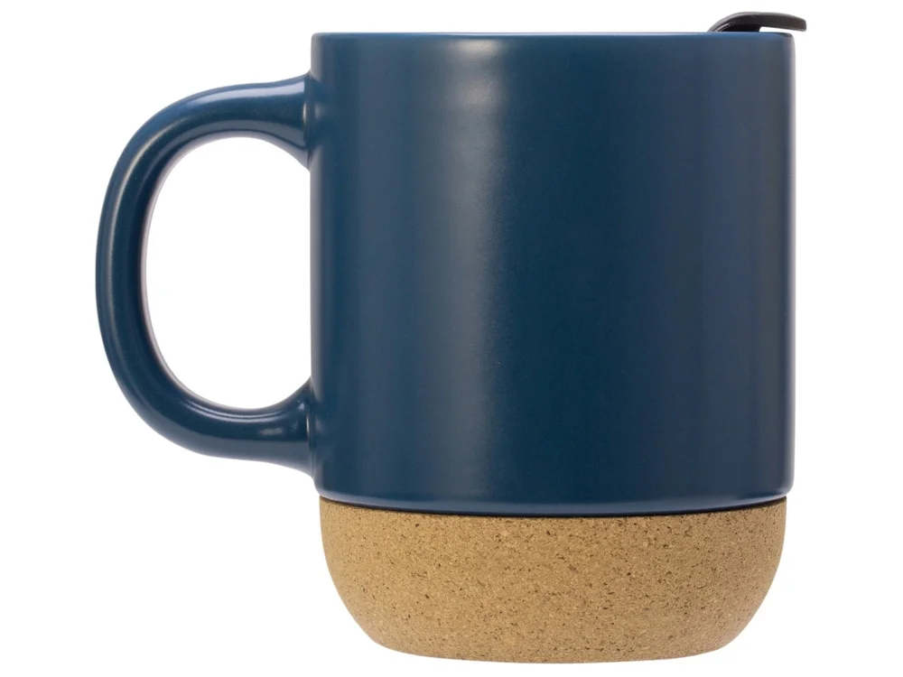 Кружка с пробковым дном и крышкой Denpasar бензиновый синий 400 мл - фото 6