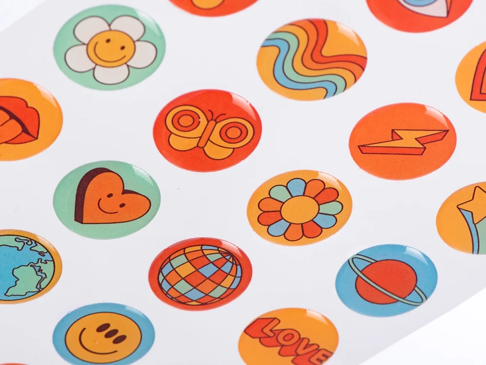 Сет объемных стикеров из эпоксидной смолы белый А5 - фото 2