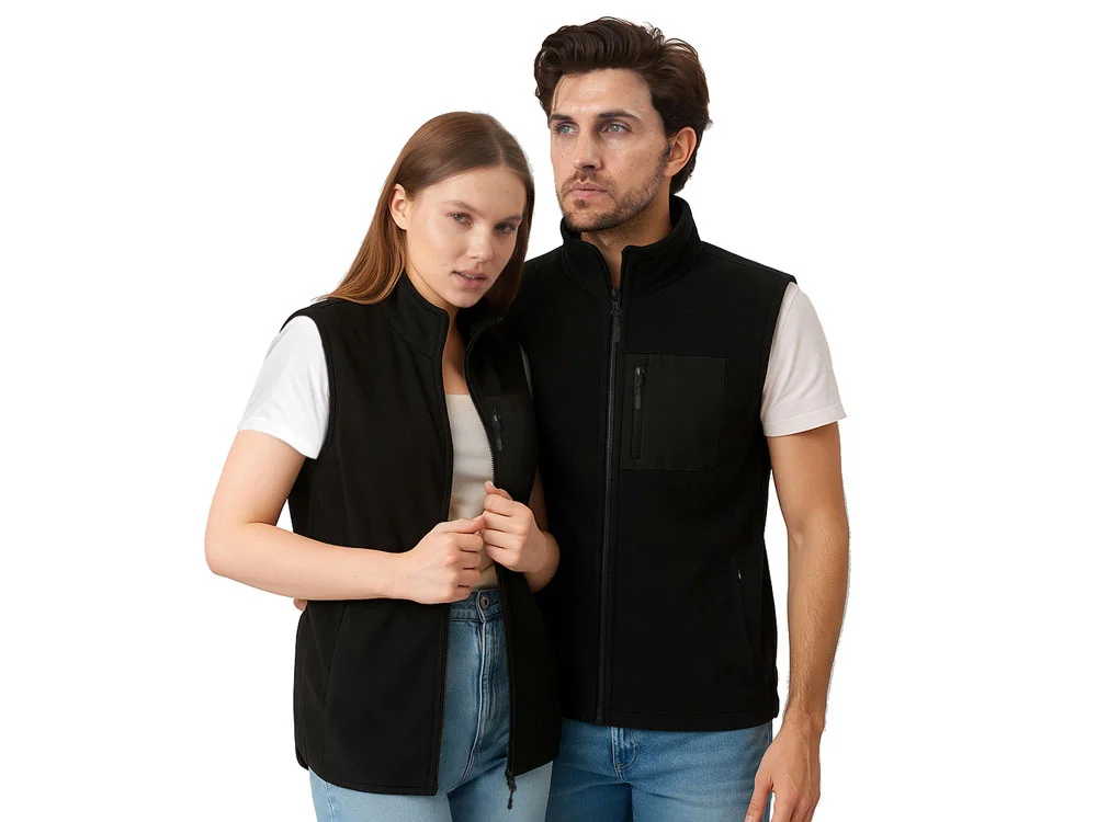 Жилет флисовый «Trondheim» унисекс, черный, 3XL