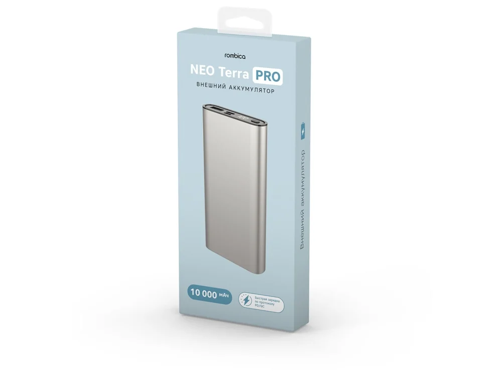 Внешний аккумулятор Terra Pro с QC/PD 10000 mAh серебристый - фото 6