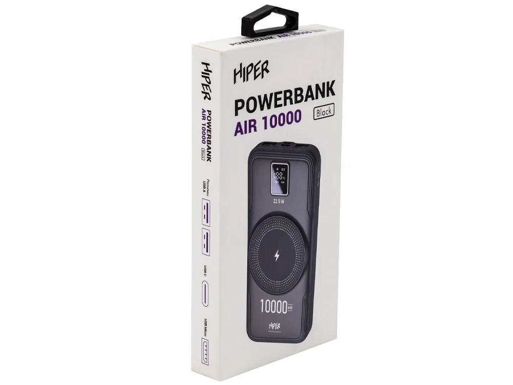 Внешний беспроводной аккумулятор AIR 10000 mAh черный - фото 8