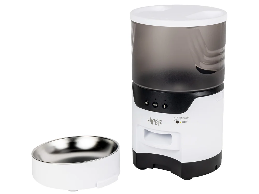 Умная Wi-Fi кормушка IoT Pet Feeder 3000 мл белый черный - фото 4