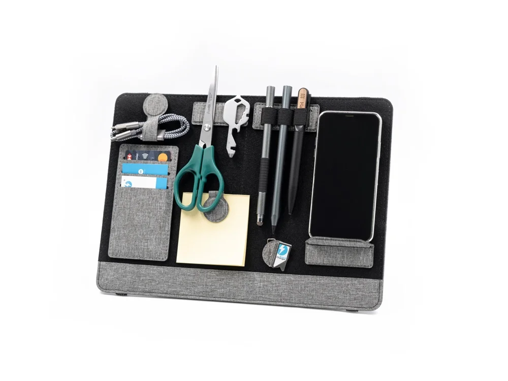 Складная подставка для ноутбука и органайзер для аксессуаров Clipboard Pro серый - фото 5