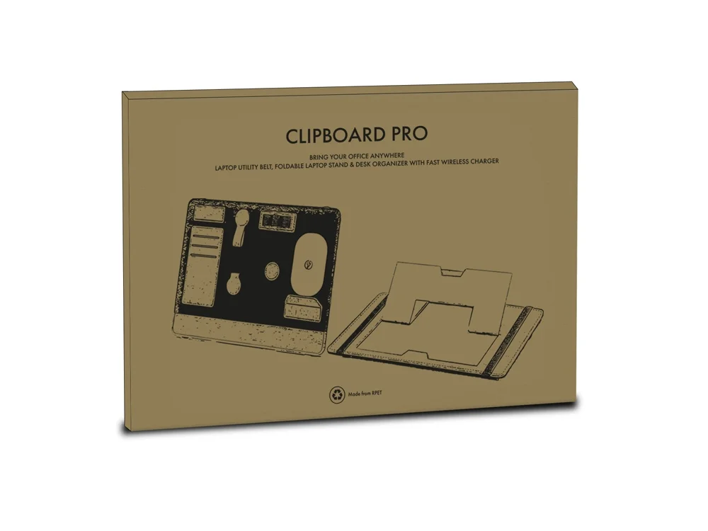 Складная подставка для ноутбука и органайзер для аксессуаров Clipboard Pro серый - фото 9