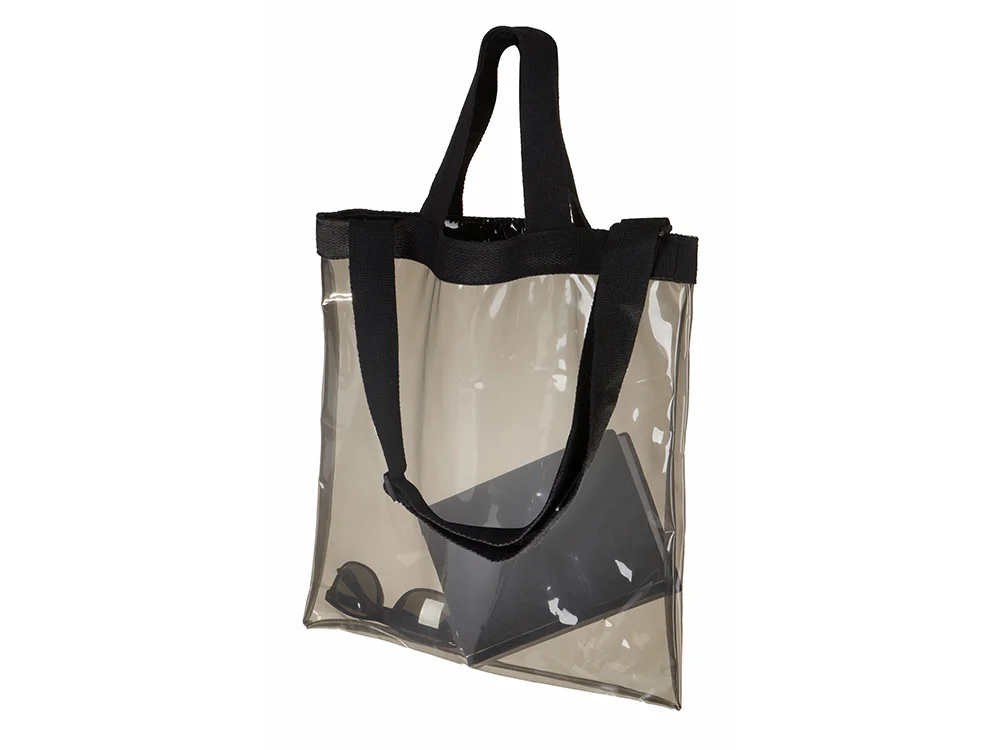 Сумка Frank из прозрачного пластика с регулирующейся лямкой черный - фото 5