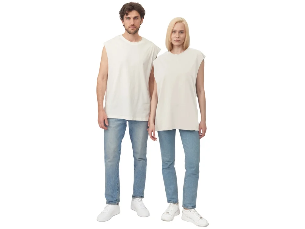 Майка оверсайз Berlin унисекс молочный M-L - фото 7