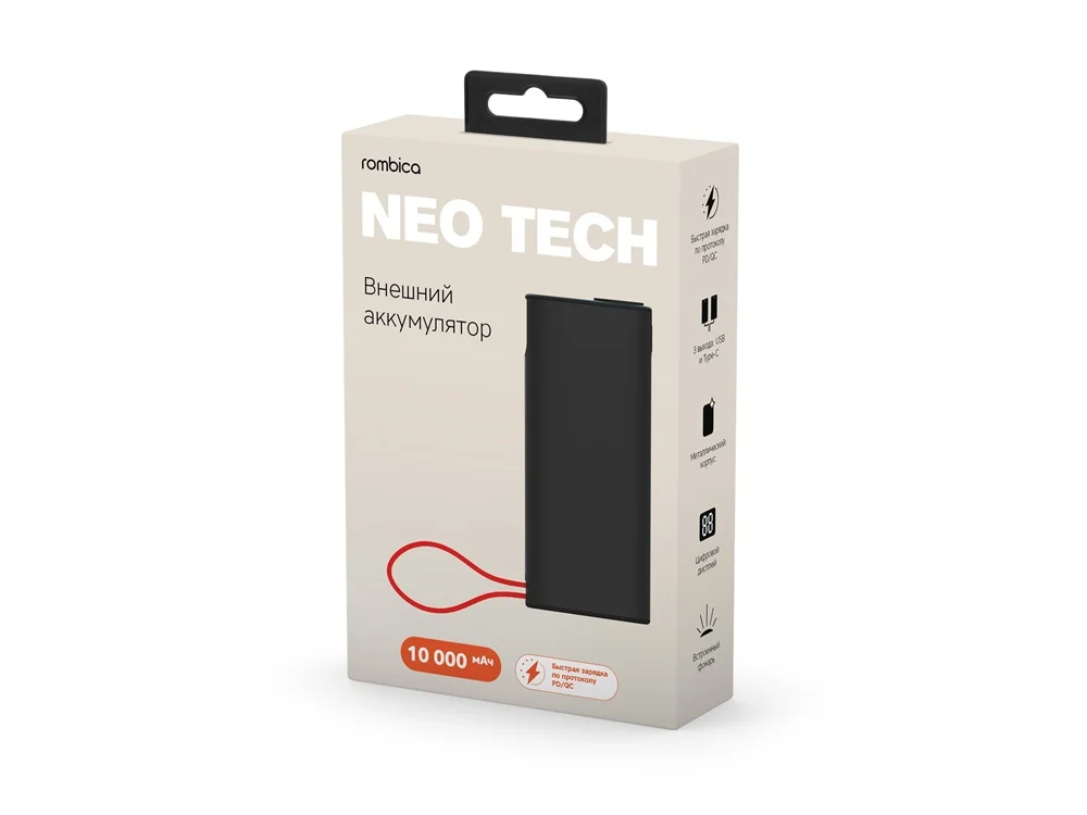 Внешний аккумулятор NEO Tech 10000 mAh черный - фото 4