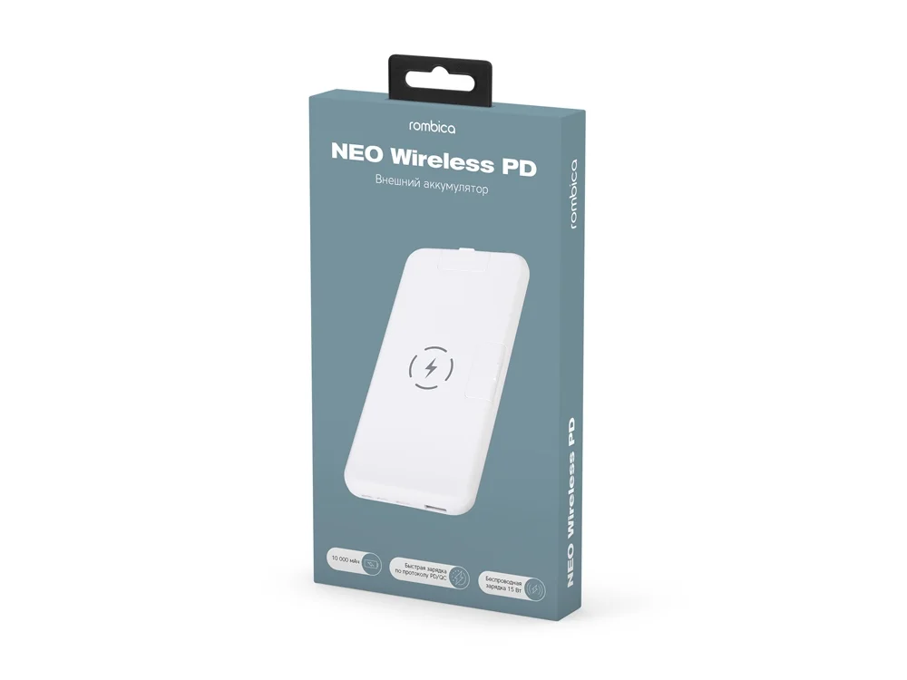 Внешний беспроводной аккумулятор NEO Wireless PD 10000 mAh белый - фото 6