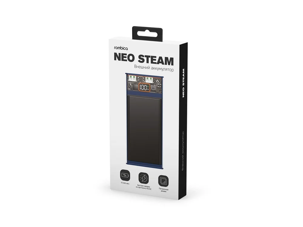 Внешний аккумулятор NEO Steam 10000 mAh синий - фото 5