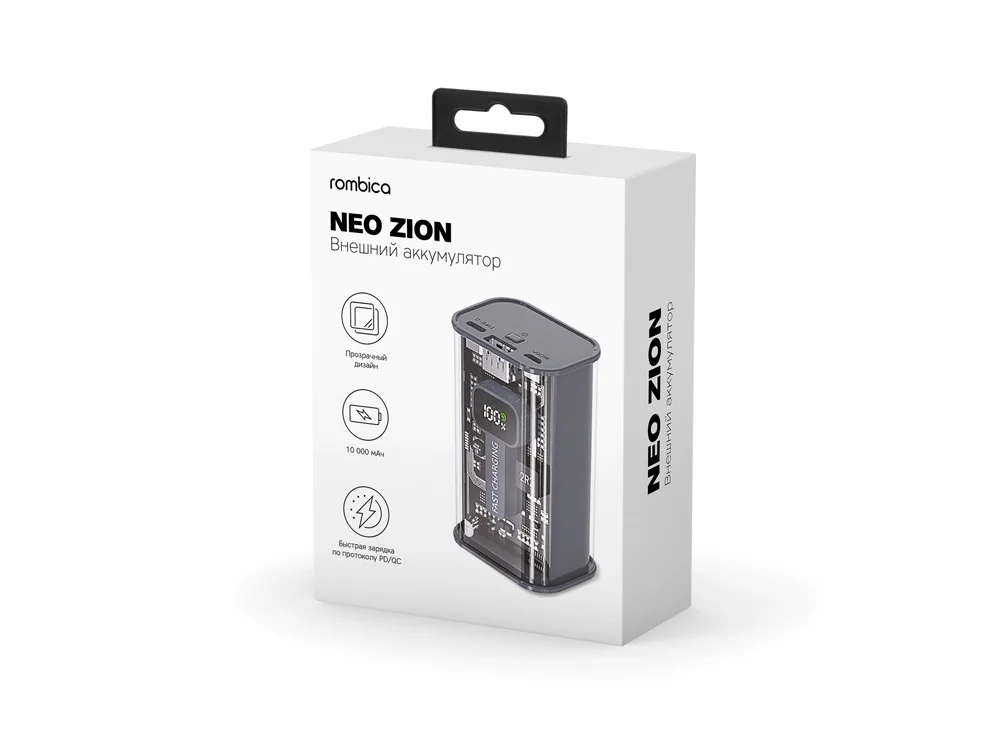 Внешний аккумулятор NEO Zion 10000 mAh серый - фото 5