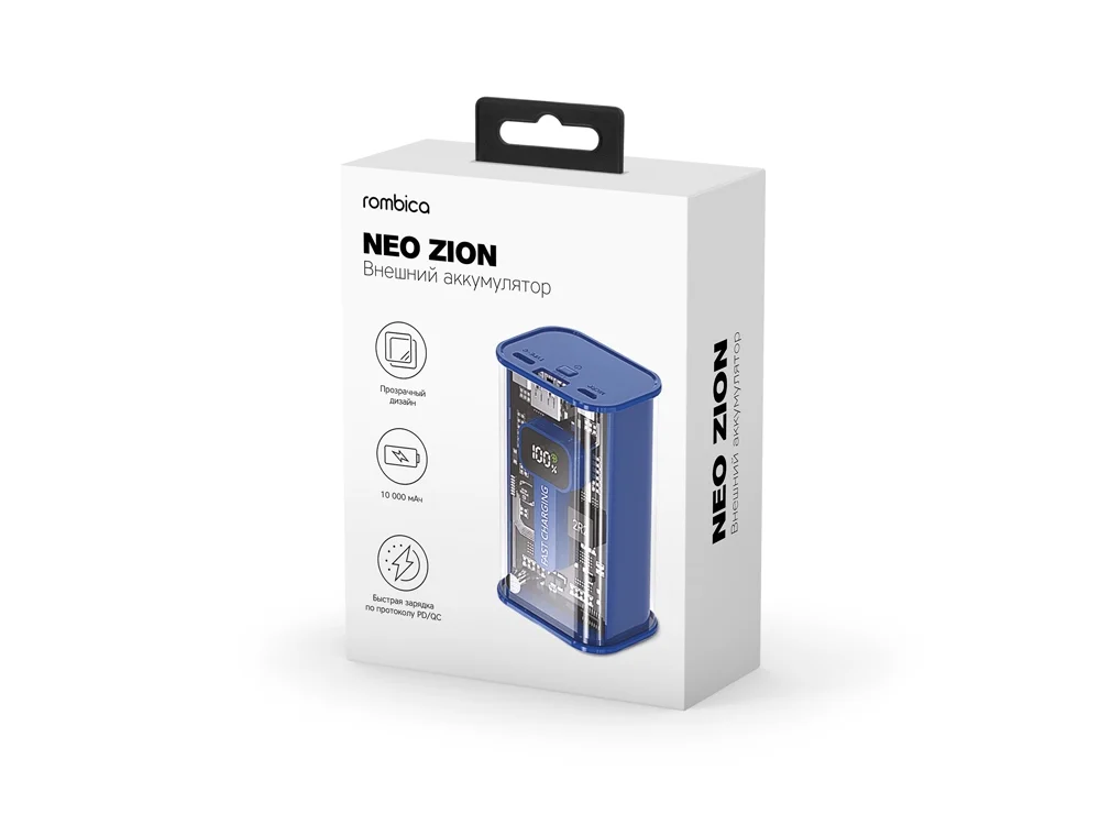 Внешний аккумулятор NEO Zion 10000 mAh синий - фото 5