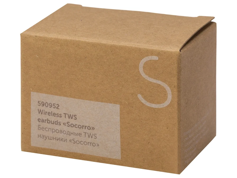 Наушники беспроводные TWS Socorro из пробки и переработанного пластика белый - фото 12