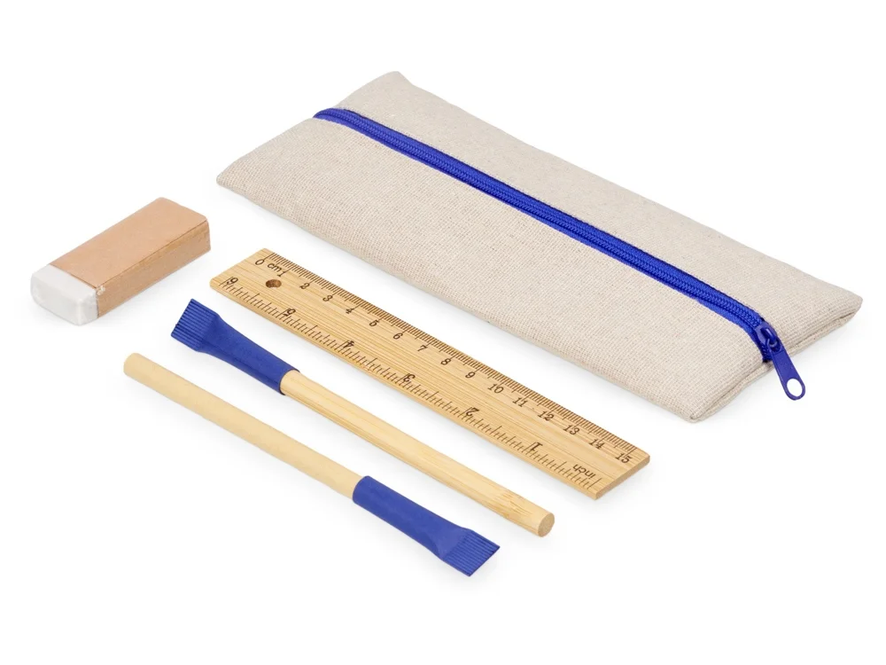 Канцелярский набор Bilbao бежевый/синий