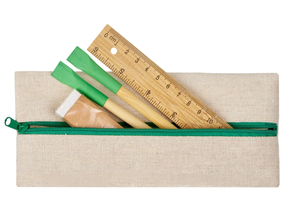 Канцелярский набор Bilbao бежевый/зеленый - фото 3