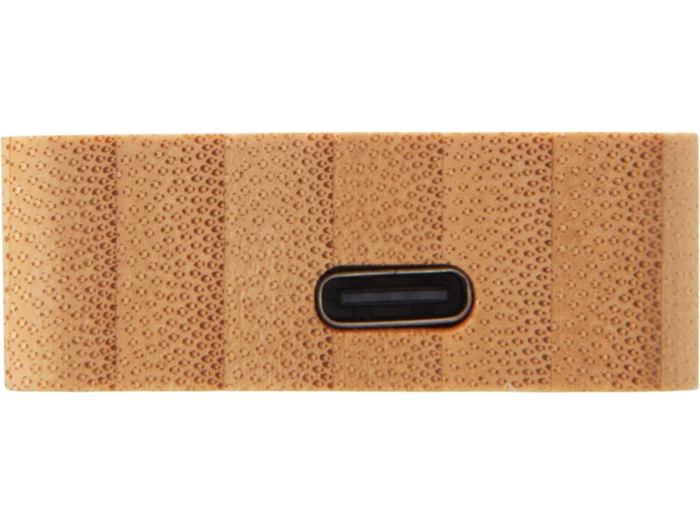 USB хаб с подсветкой лого Reedia S5 3USB 1Type C черный/натуральный - фото 8