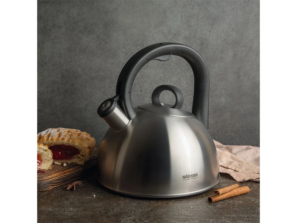 Чайник со свистком MARIKA 2,5 л стальной черный 2500 мл - фото 7