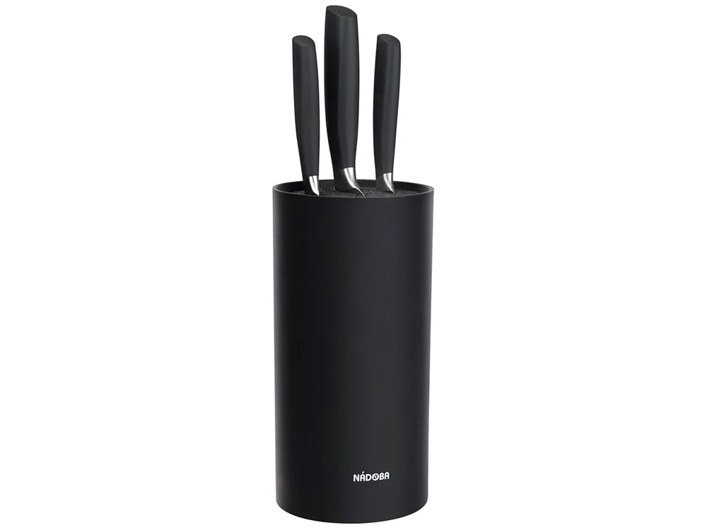 Набор из 3 кухонных ножей в универсальном блоке UNA