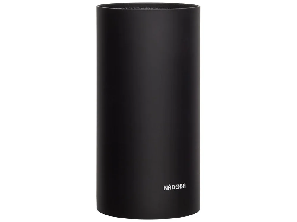 Набор из 3 кухонных ножей в универсальном блоке UNA черный серебристый - фото 11