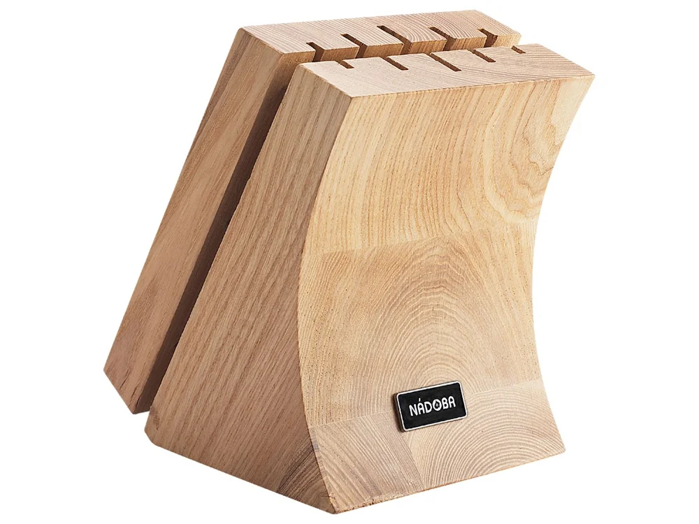 Набор из 5 кухонных ножей и блока для ножей с ножеточкой «DANA», стальной, черный, бежевый - фото 9