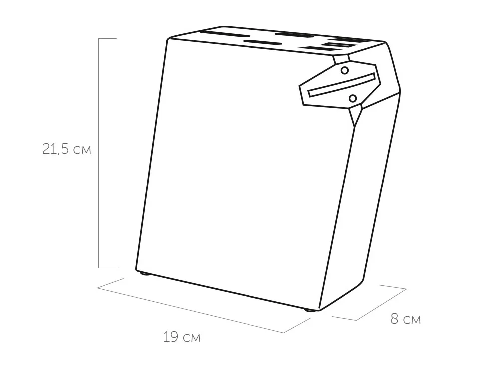 Набор из 5 кухонных ножей, ножниц и блока для ножей с ножеточкой «URSA», стальной, черный, бежевый - фото 4