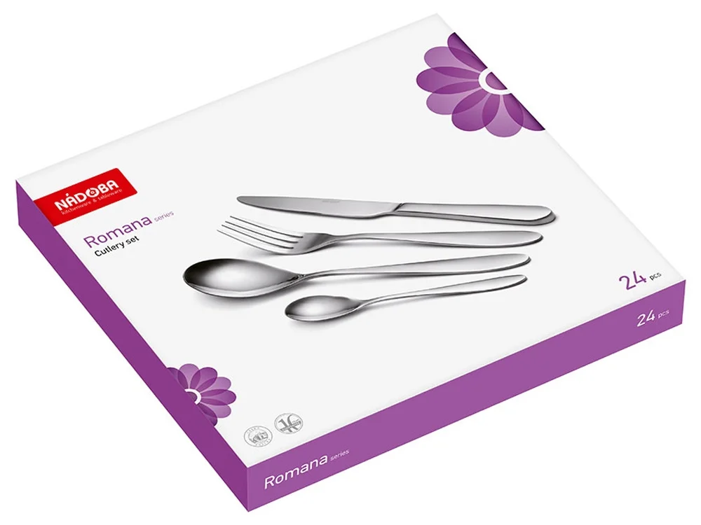 Набор столовых приборов ROMANA 24 предмета стальной - фото 4