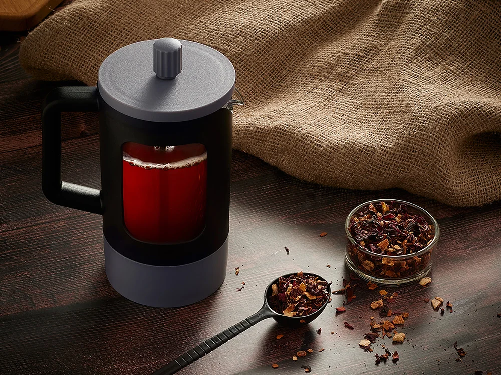 Френч-пресс Double Tone черный серый 600 мл - фото 9