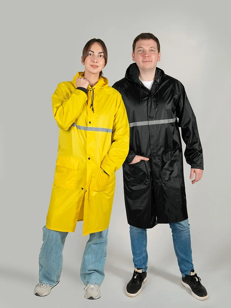 Дождевик со светоотражающей тесьмой Lanai черный XS-S - фото 13