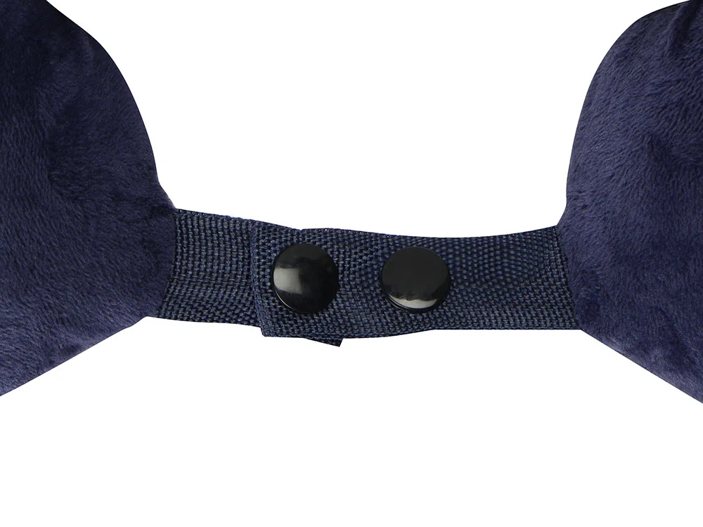 Подушка для путешествий с эффектом памяти Basic синий серый - фото 4