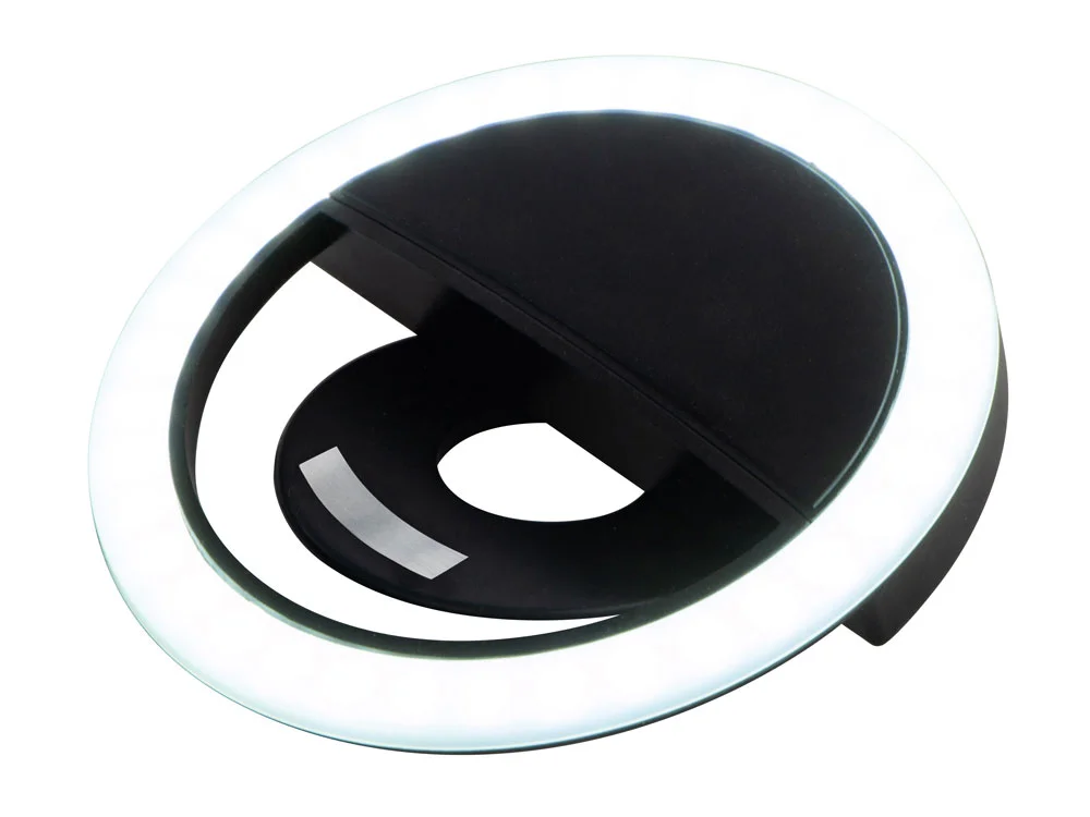 Световое кольцо для селфи Glitter черный - фото 2