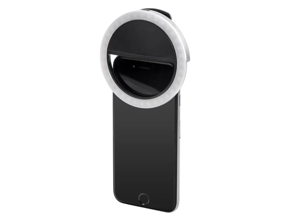 Световое кольцо для селфи Glitter черный - фото 8