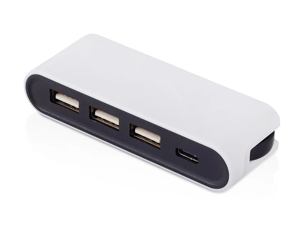 USB-хаб Hubix с коннектором 2-в-1 USB-C и USB-A 2.0 белый