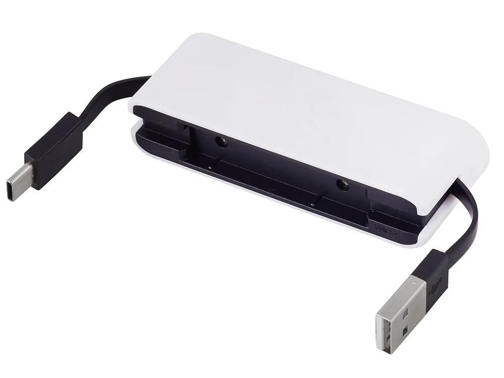 USB-хаб Hubix с коннектором 2-в-1 USB-C и USB-A 2.0 белый - фото 3