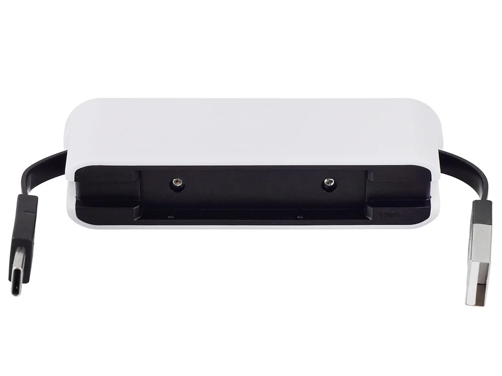 USB-хаб Hubix с коннектором 2-в-1 USB-C и USB-A 2.0 белый - фото 4