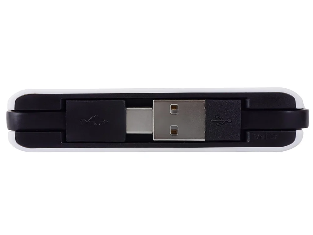 USB-хаб Hubix с коннектором 2-в-1 USB-C и USB-A 2.0 белый - фото 6