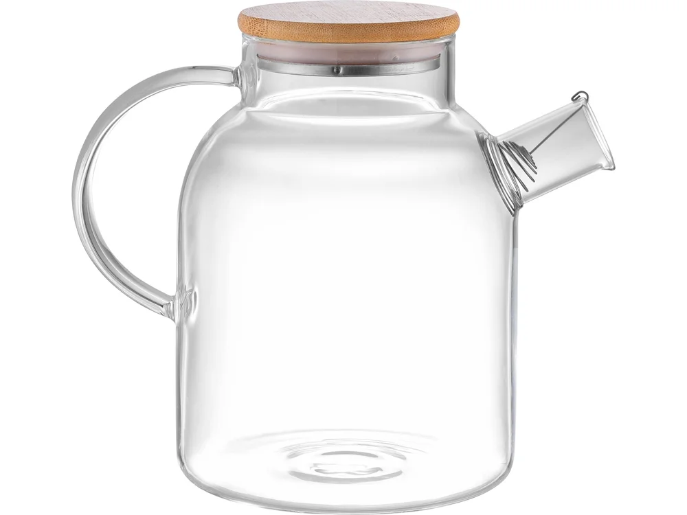 Стеклянный чайник с бамбуковой крышкой «Sencha M», прозрачный, 1550 мл - фото 4