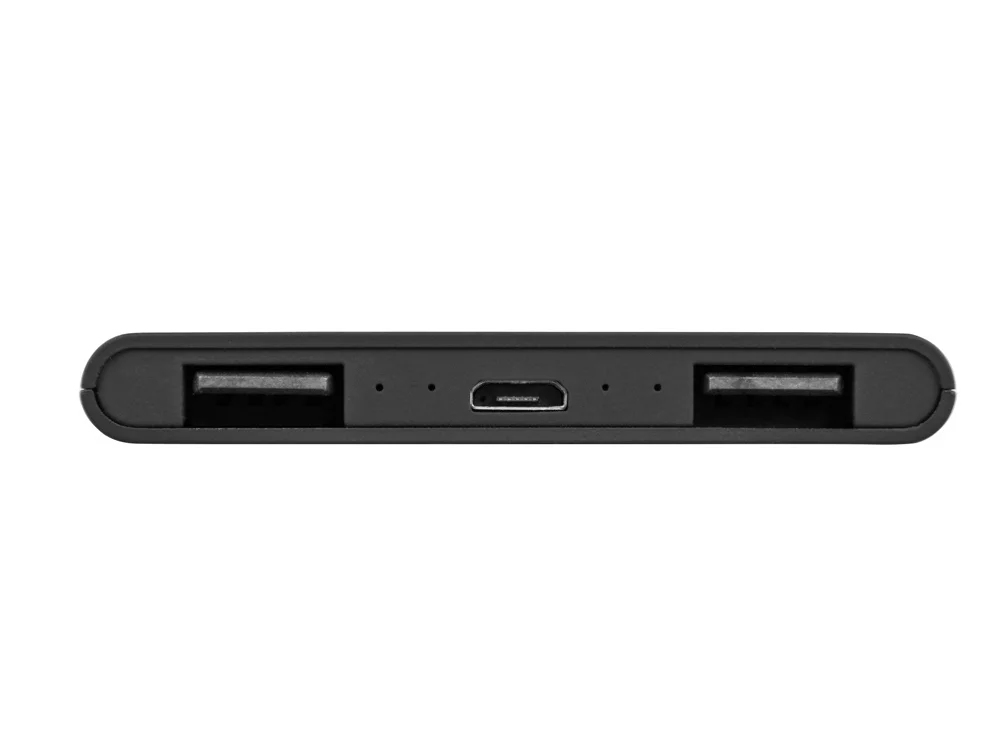 Внешний аккумулятор с подсветкой логотипа Faros soft-touch 4000 mAh черный - фото 6