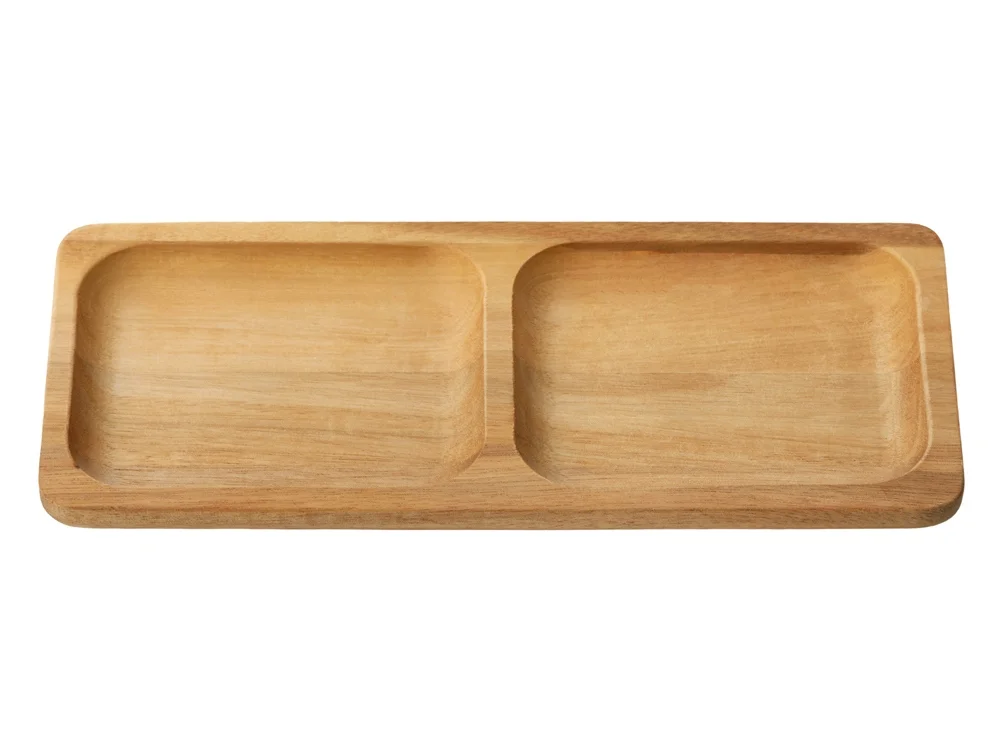 Менажница из акации с двумя секциями Almond натуральный - фото 2