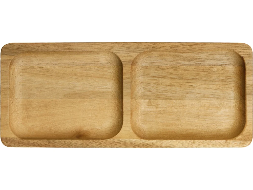 Менажница из акации с двумя секциями Almond натуральный - фото 3