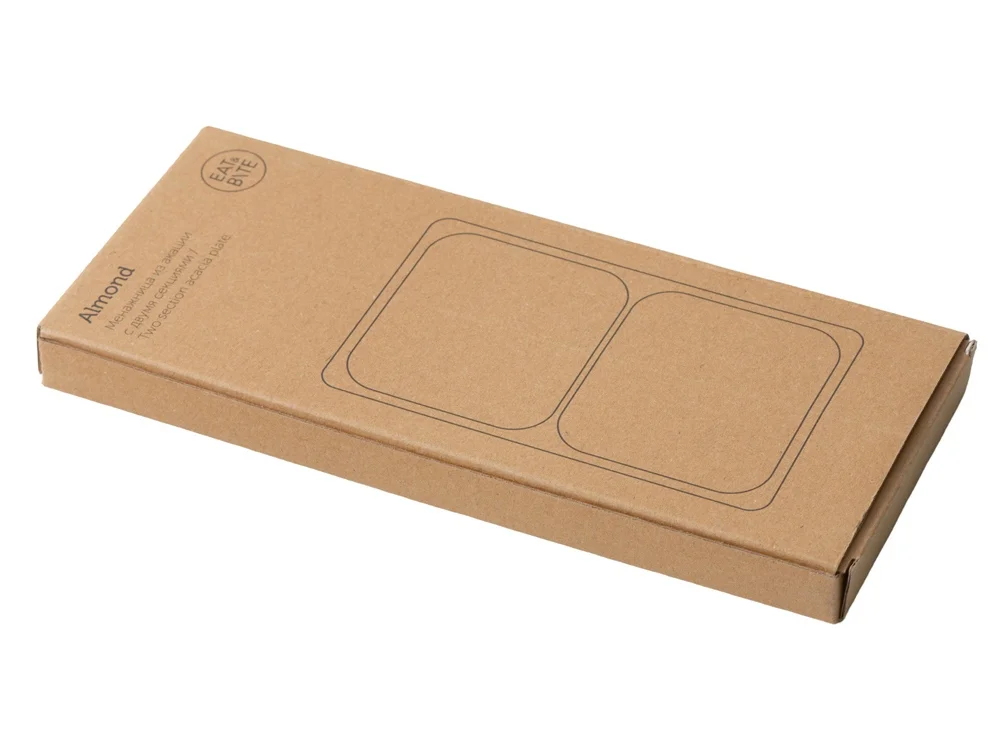 Менажница из акации с двумя секциями Almond натуральный - фото 5