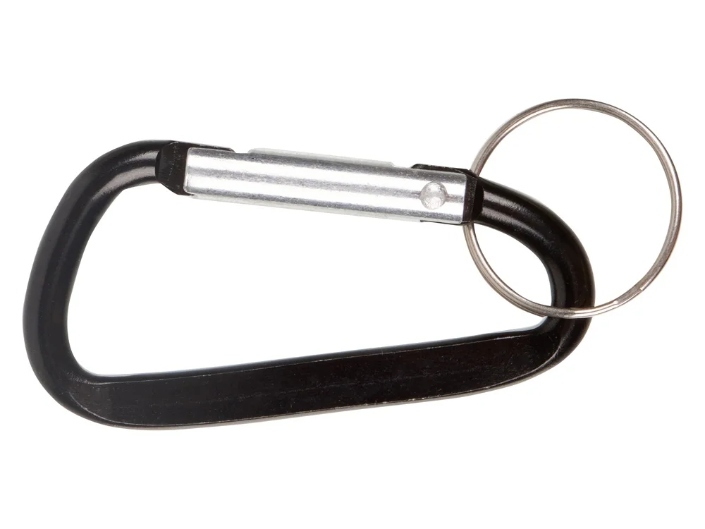 Брелок-карабин из переработанного алюминия «Alumina», черный - фото 2