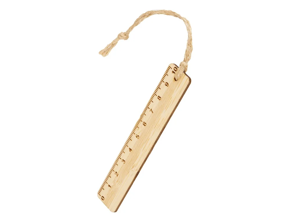 Закладка с линейкой из бамбука Bookmark - фото 1