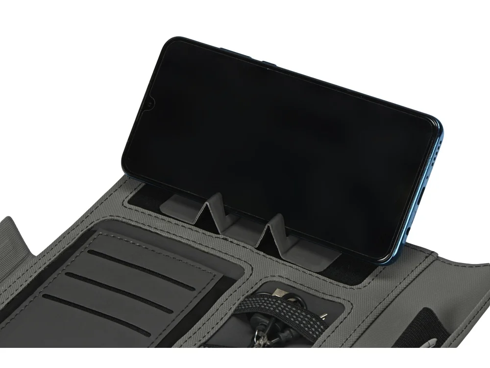 Органайзер с беспроводной зарядкой Powernote 5000 mAh светло-серый - фото 13