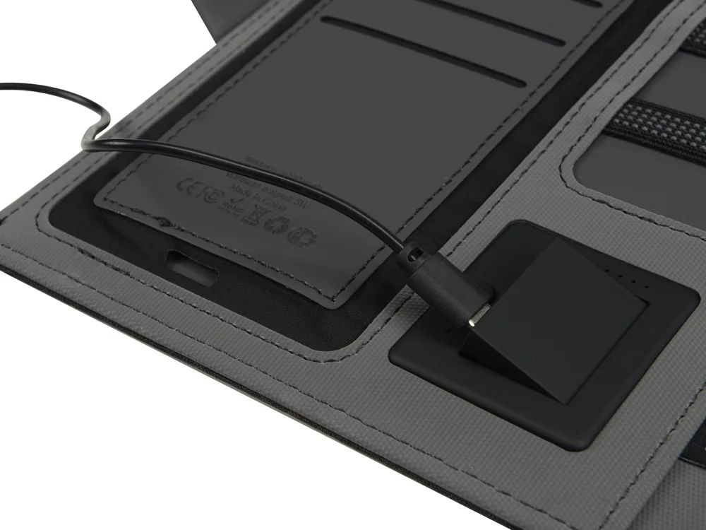 Органайзер с беспроводной зарядкой Powernote 5000 mAh светло-серый - фото 6