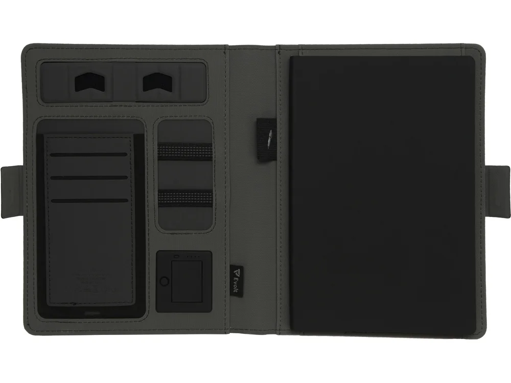 Органайзер с беспроводной зарядкой Powernote 5000 mAh темно-серый - фото 11