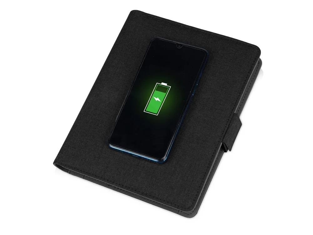 Органайзер с беспроводной зарядкой Powernote 5000 mAh темно-серый - фото 2