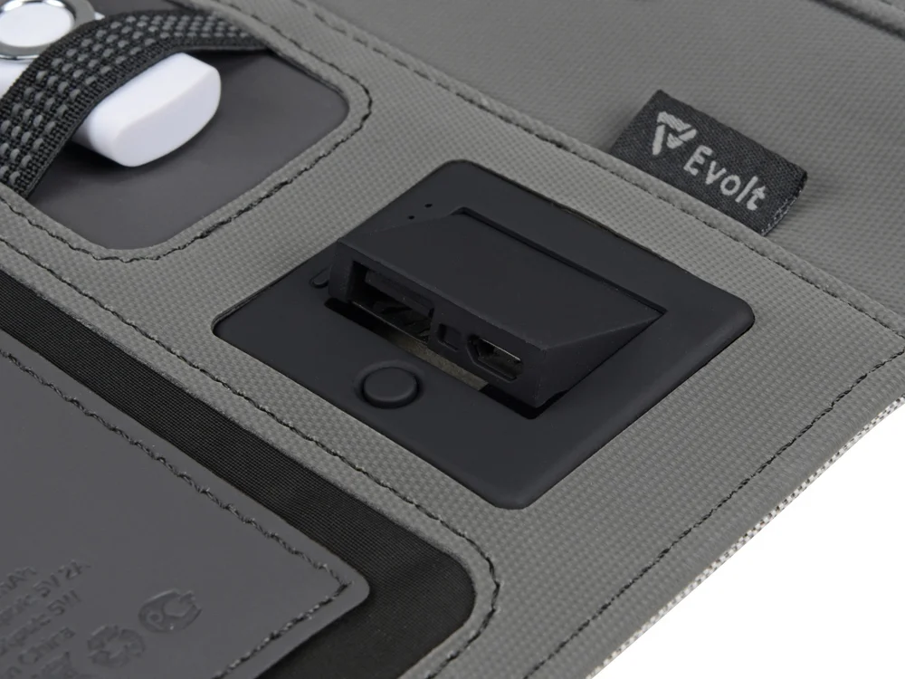 Органайзер с беспроводной зарядкой Powernote 5000 mAh темно-серый - фото 5