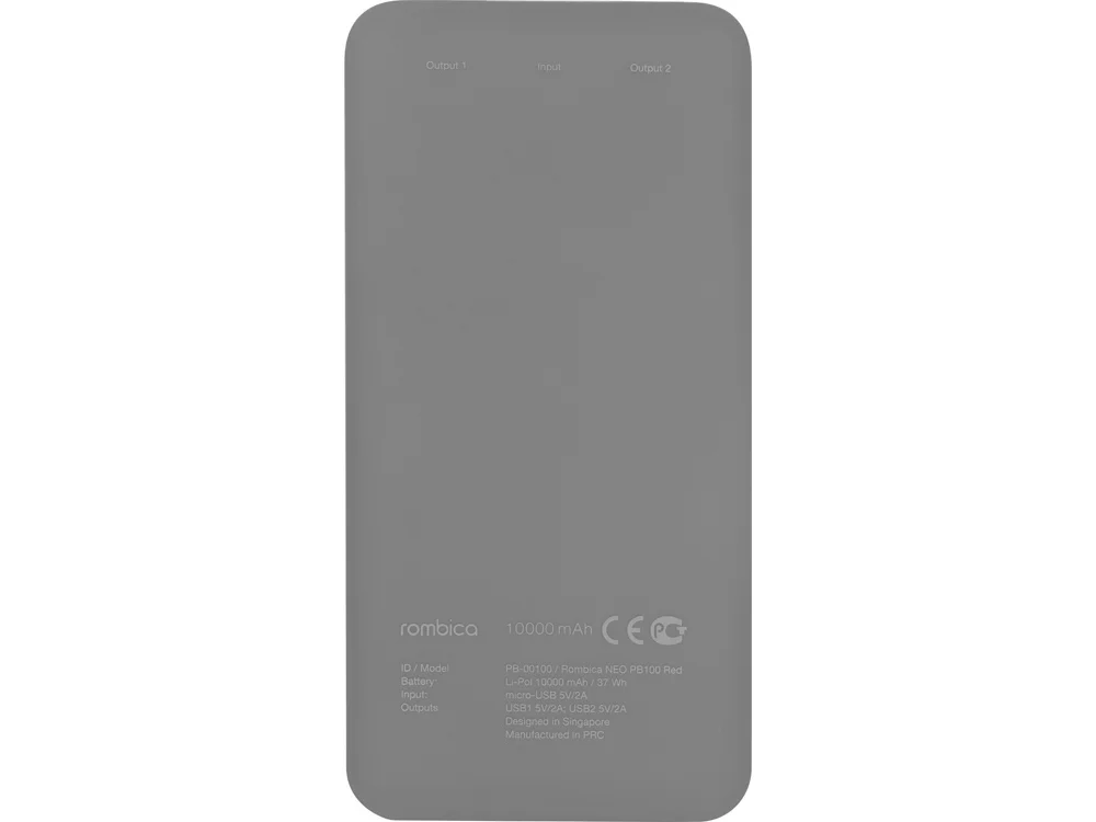 Внешний аккумулятор NEO PB100 soft touch 10000 mAh серый - фото 4