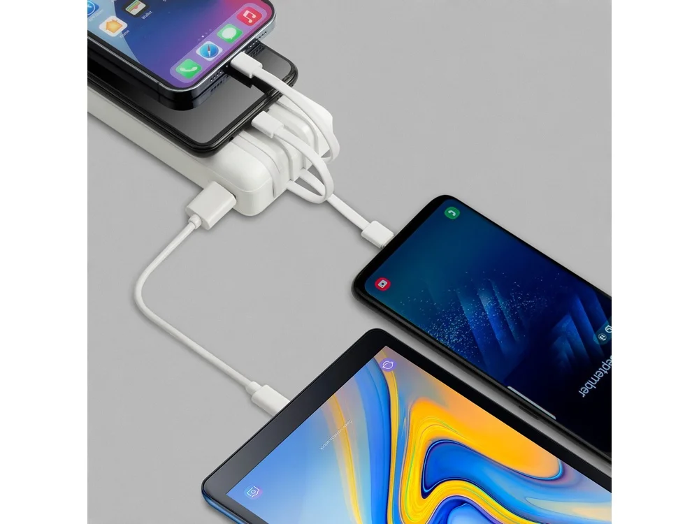 Внешний аккумулятор с дисплеем и встроенными кабелями VA2220 20000 mAh - фото 12