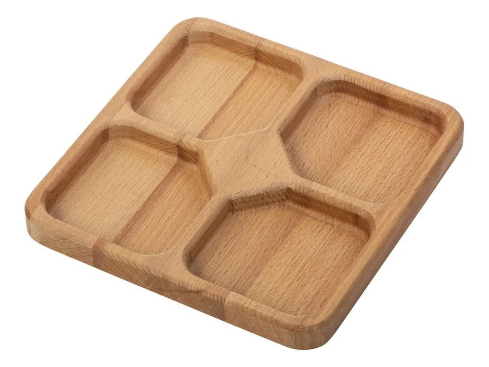 Менажница квадратная «Snacks», коричневый